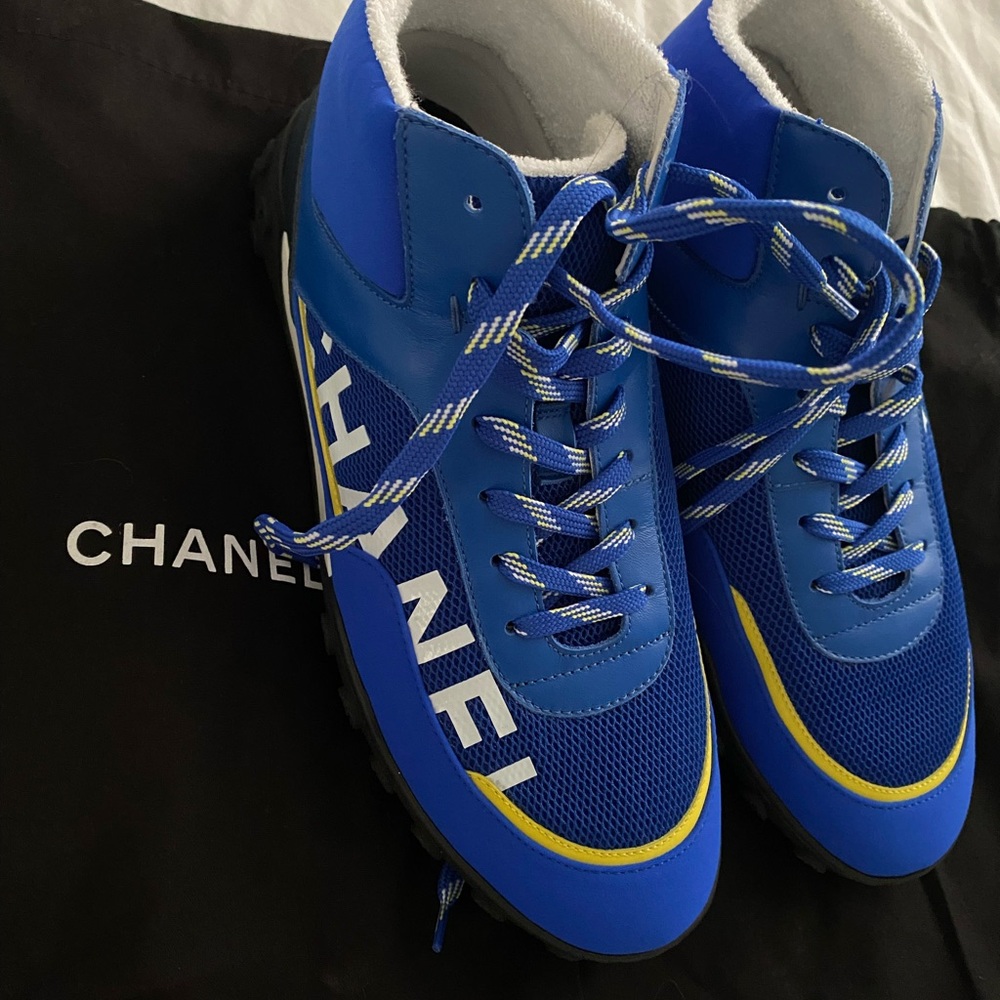 Chanel Logo High Top Sneakers